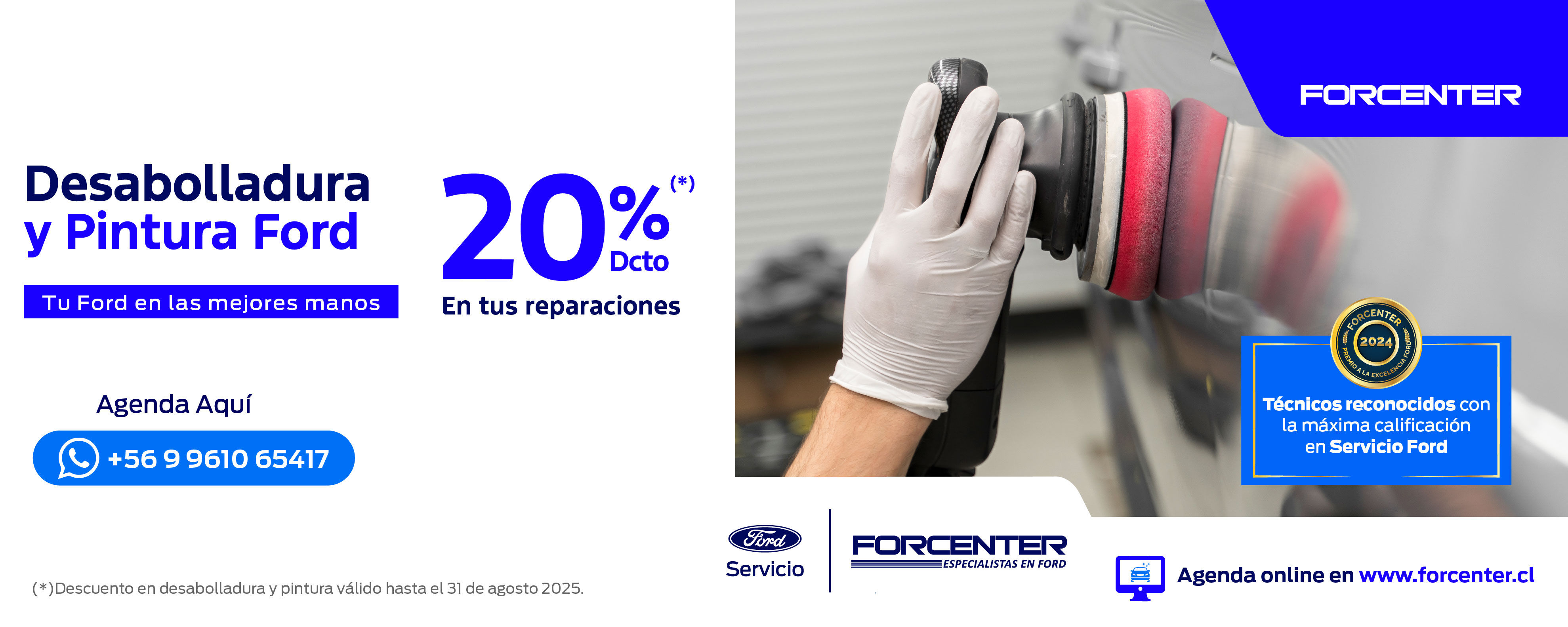 Desabolladura y pintura Ford
